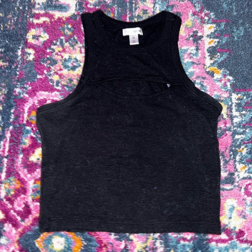 Black Activewear Crop Top